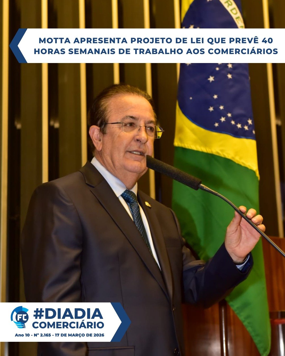 O Deputado Luiz Carlos Motta apresenta proposta para garantir 40 horas semanais para os comerciários. O Deputado Luiz Carlos Motta apresenta proposta para garantir 40 horas semanais para os comerciários.