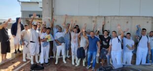 Campanha Salarial 2026: trabalhadores do Frigorifico Mirella se mobilizam por direitos e redução da jornada de trabalho.