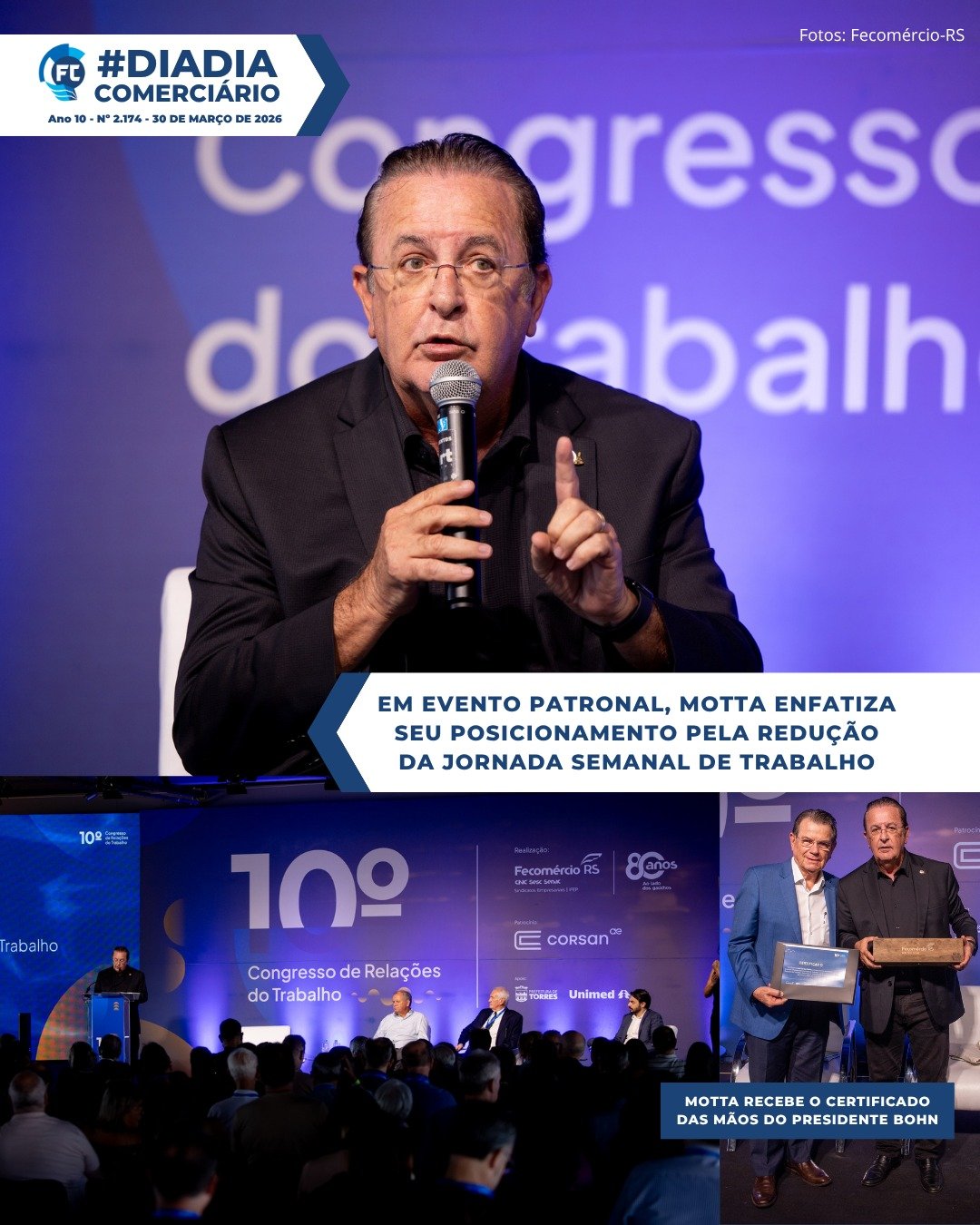 Luiz Carlos Motta defende o fim da escala 6x1 e propõe a jornada de 5x2 em congresso sobre relações de trabalho. Luiz Carlos Motta defende o fim da escala 6x1 e propõe a jornada de 5x2 em congresso sobre relações de trabalho.