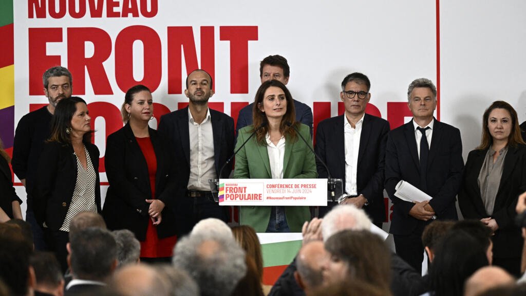 Os quatro maiores partidos da esquerda francesa apresentaram um programa comum para as eleições legislativas antecipadas dos dias 30 de junho e 7 de julho de 2024. A chamada Nova Frente Popular prometia barrar a extrema direita e romper com o governo do presidente Emmanuel Macron.