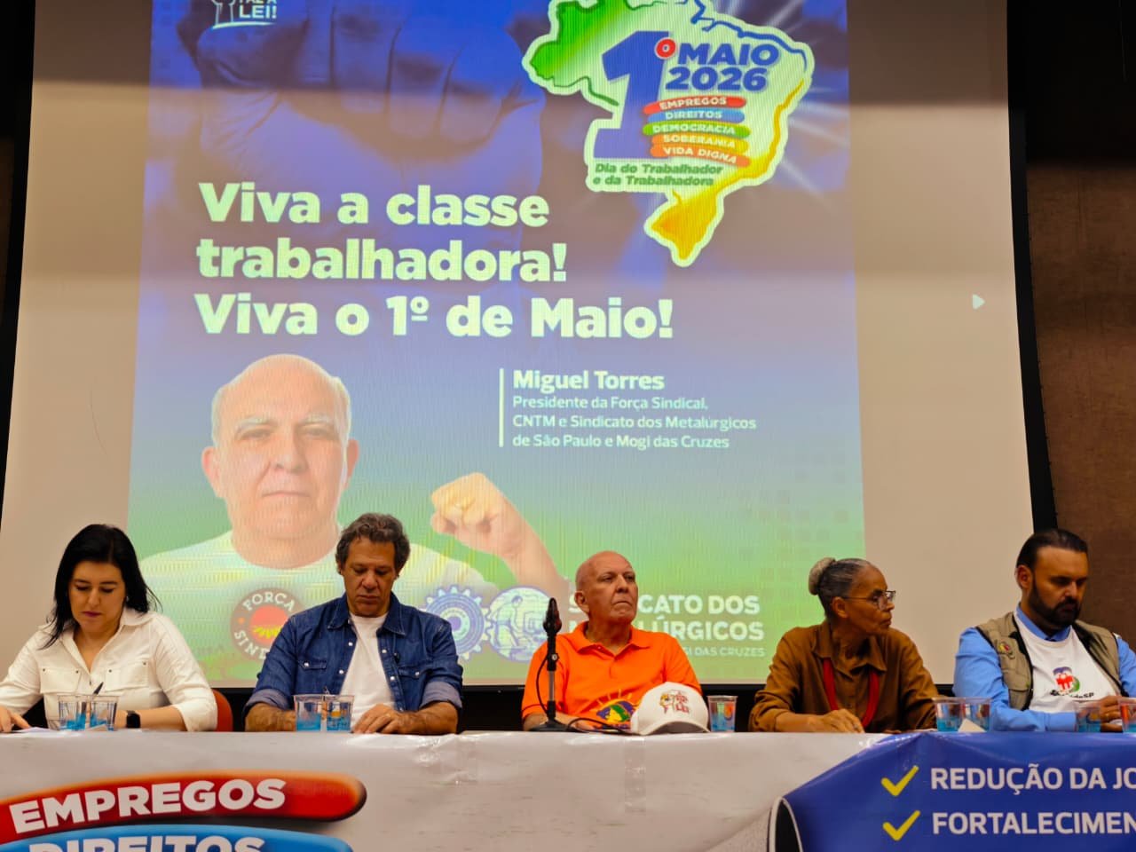 Com ministros e centrais, 1º de Maio dos metalúrgicos de SP reforça pressão por direitos