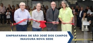 A nova sede do Sinprafarma de São José foi inaugurada em evento que reuniu líderes de sindicatos e trabalhadores do ramo farmacêutico.