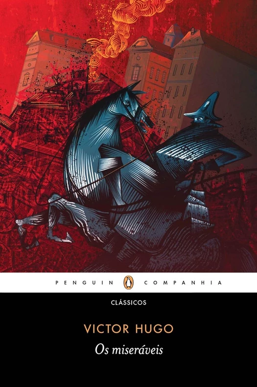 Capa do Livro "Os miseráveis", de Victor Hugo; editora Penguin Companhia