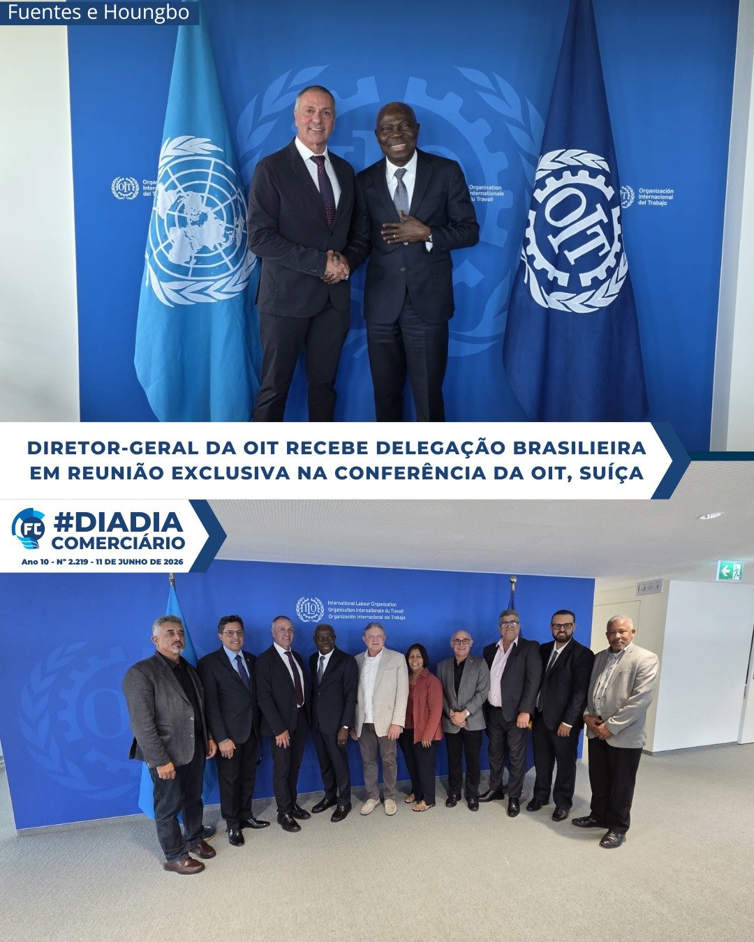 João Peres Fuentes se encontrou com o Diretor-Geral da OIT, Gilbert Houngbo, em um evento crucial para a sociedade brasileira.