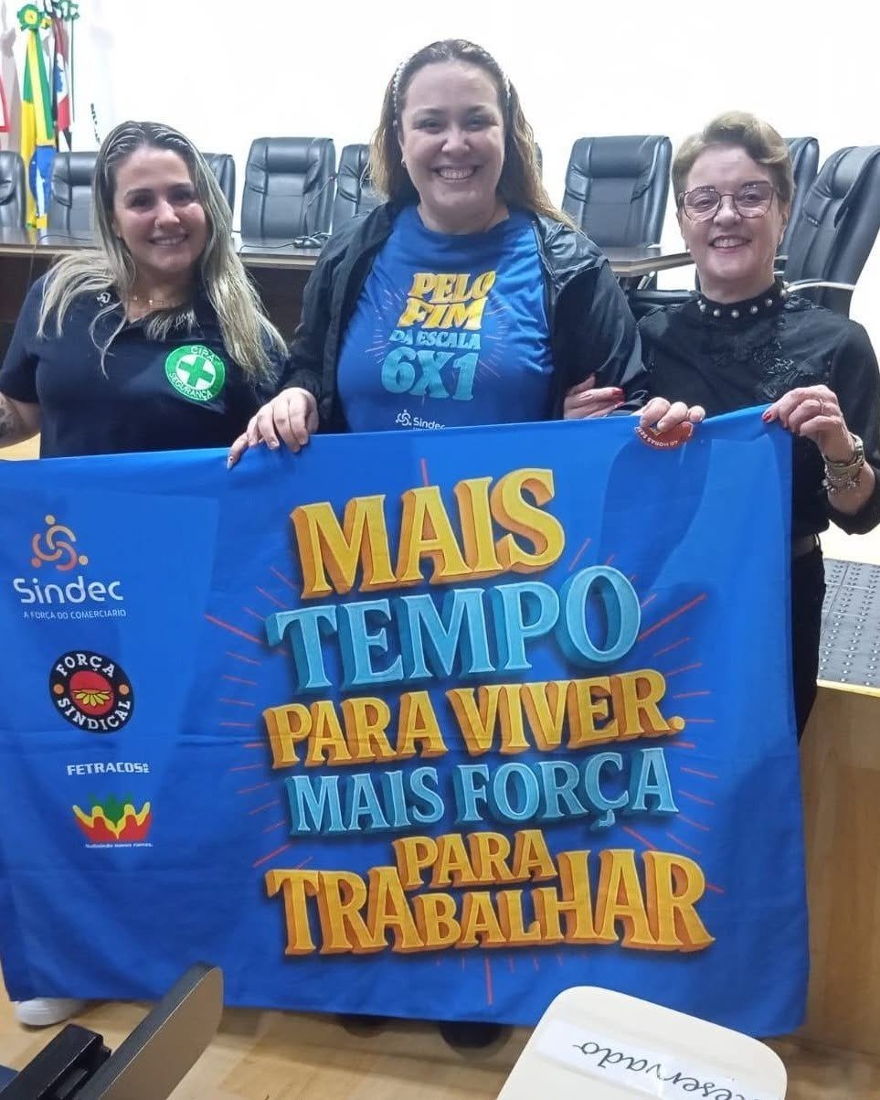O Sindec-POA também marcou presença no Encontro sobre saúde e segurança no trabalho