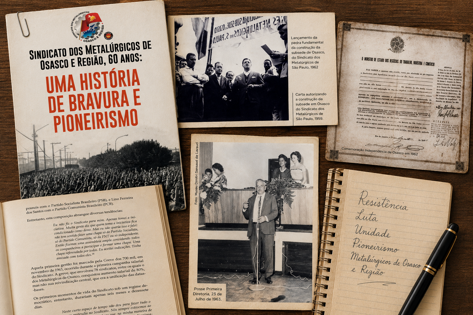 O Sindicato dos Metalúrgicos de Osasco celebra seus 63 anos com depoimentos que retratam sua importante história.