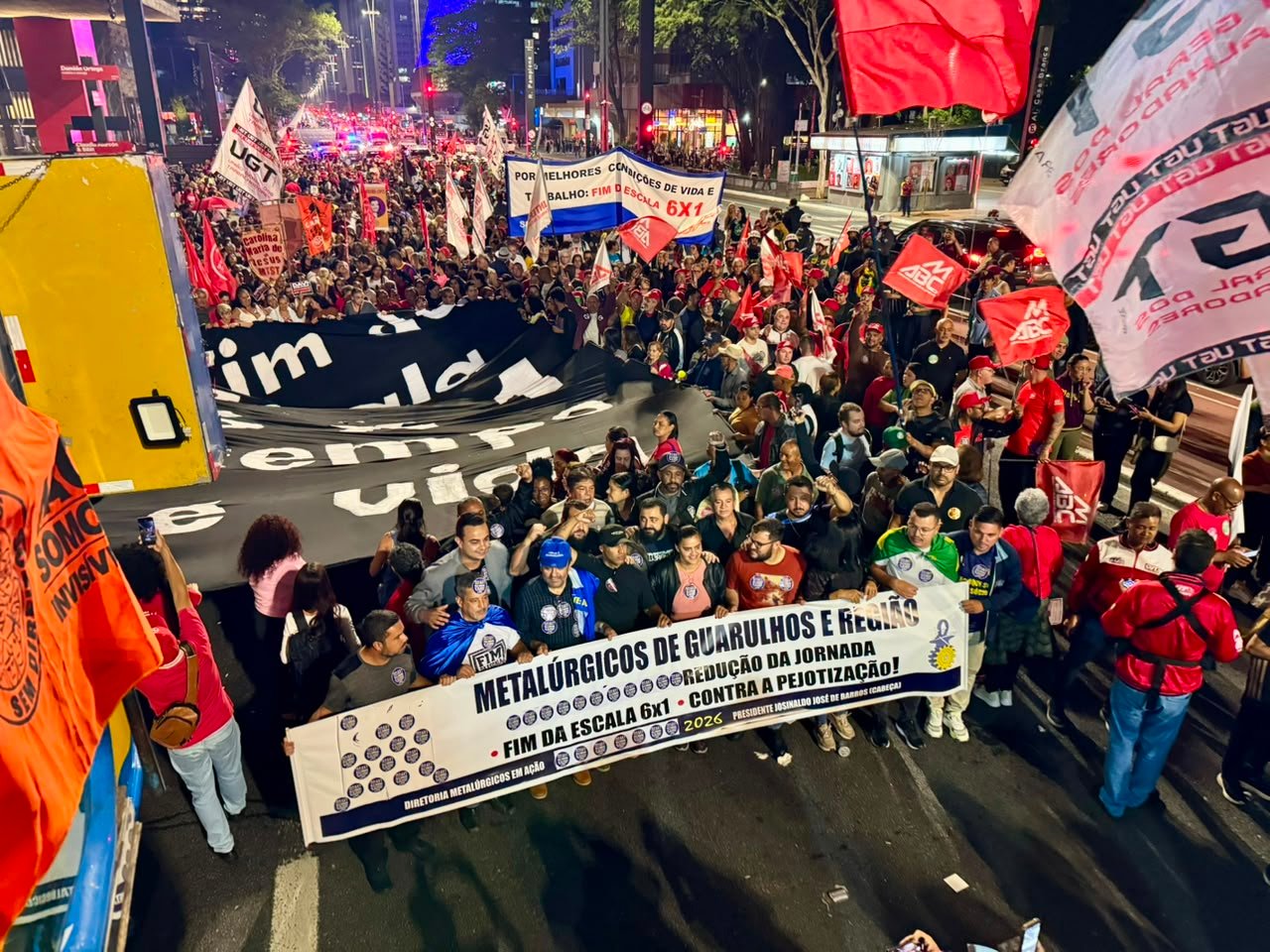 Ato em São Paulo reforça luta pela jornada de 40 horas