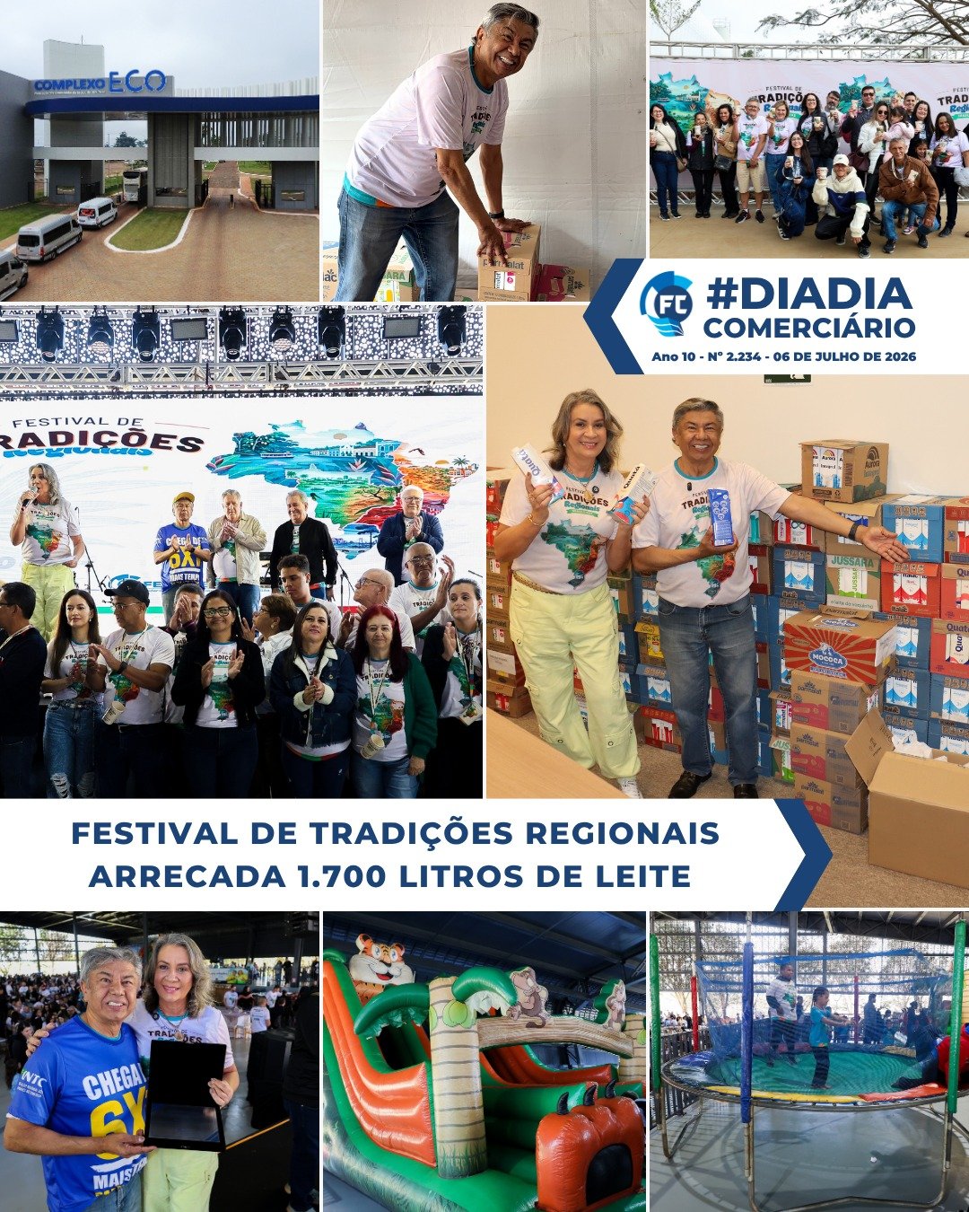 O Festival de Tradições Regionais promoveu uma ação filantrópica arrecadando leite e proporcionando um dia especial para todos os participantes.