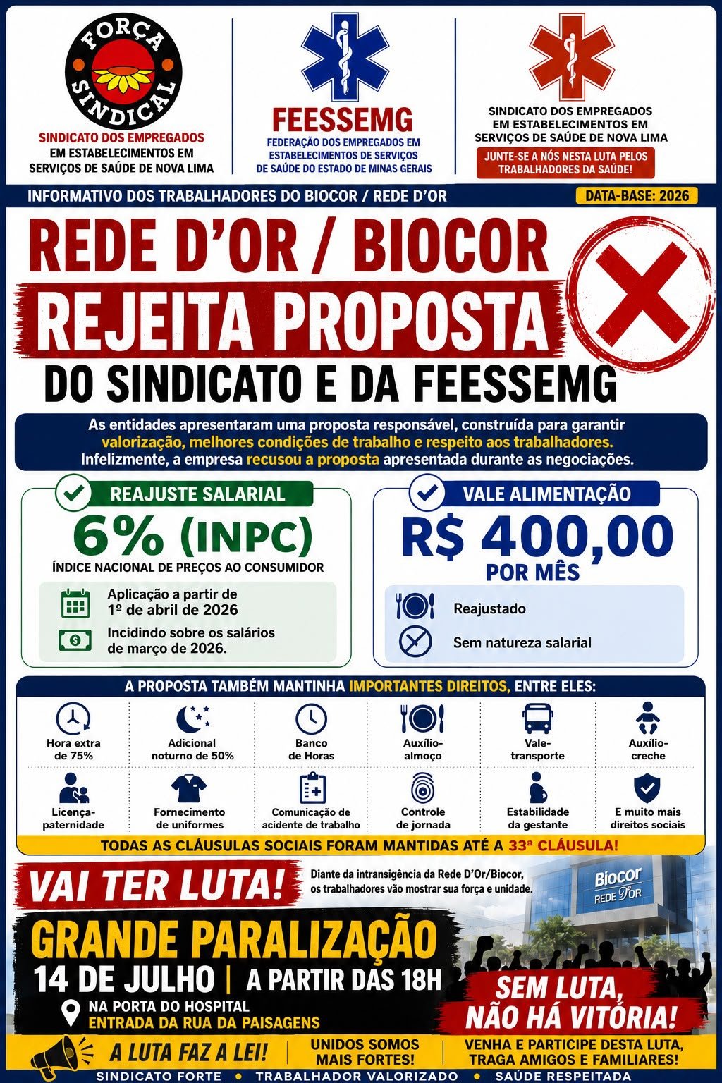 Trabalhadores do Biocor lutam por reajuste e benefícios
