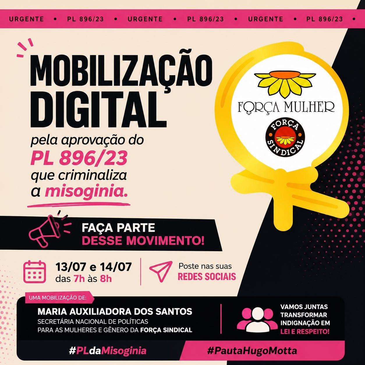 A mobilização digital pelo PL da Misoginia busca fortalecer a aprovação do projeto que criminaliza a misoginia no Brasil.