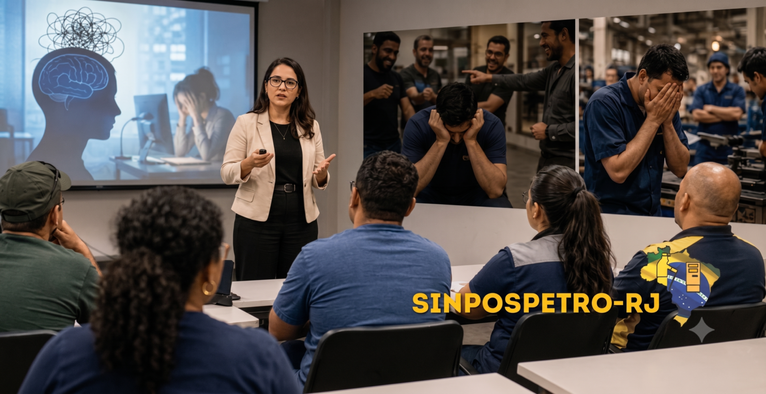 Sinpospetro RJ reforça saúde mental com curso sobre NR-1