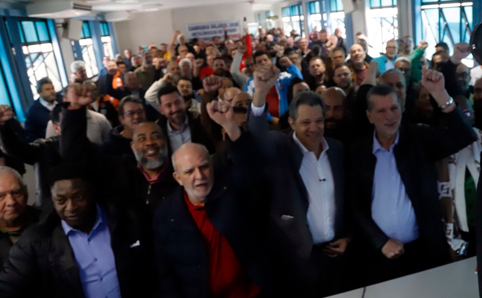 Haddad com sindicalistas na Federação dos Metalúrgicos de São Paulo Haddad com sindicalistas na Federação dos Metalúrgicos de São Paulo