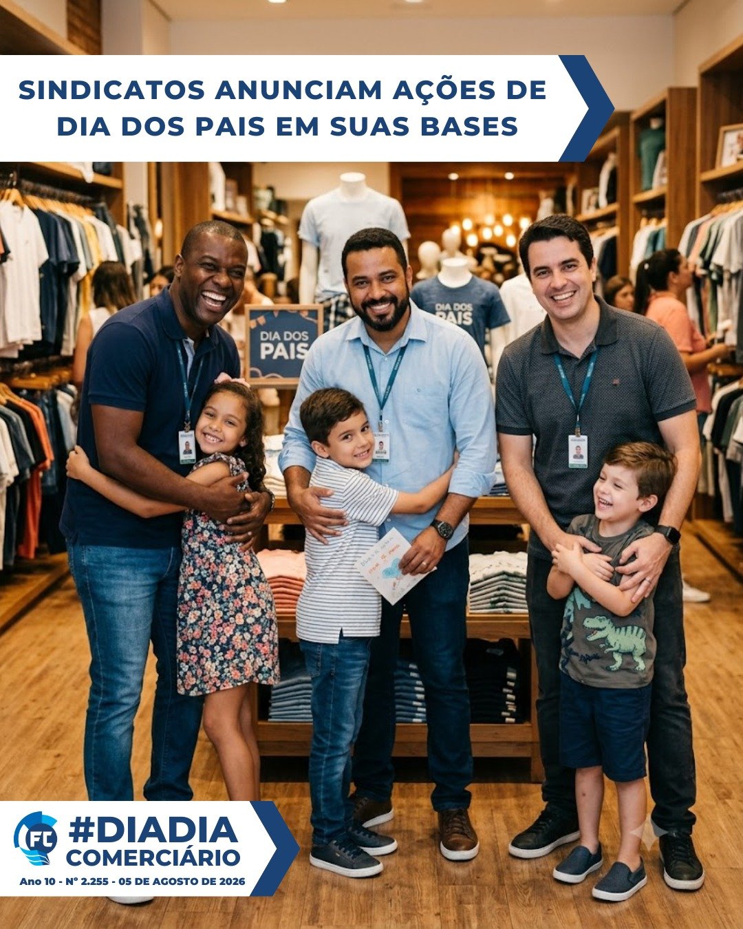 Dia dos Pais com prêmios, eventos e muito carinho nos sindicatos da base comerciária. Dia dos Pais com prêmios, eventos e muito carinho nos sindicatos da base comerciária.