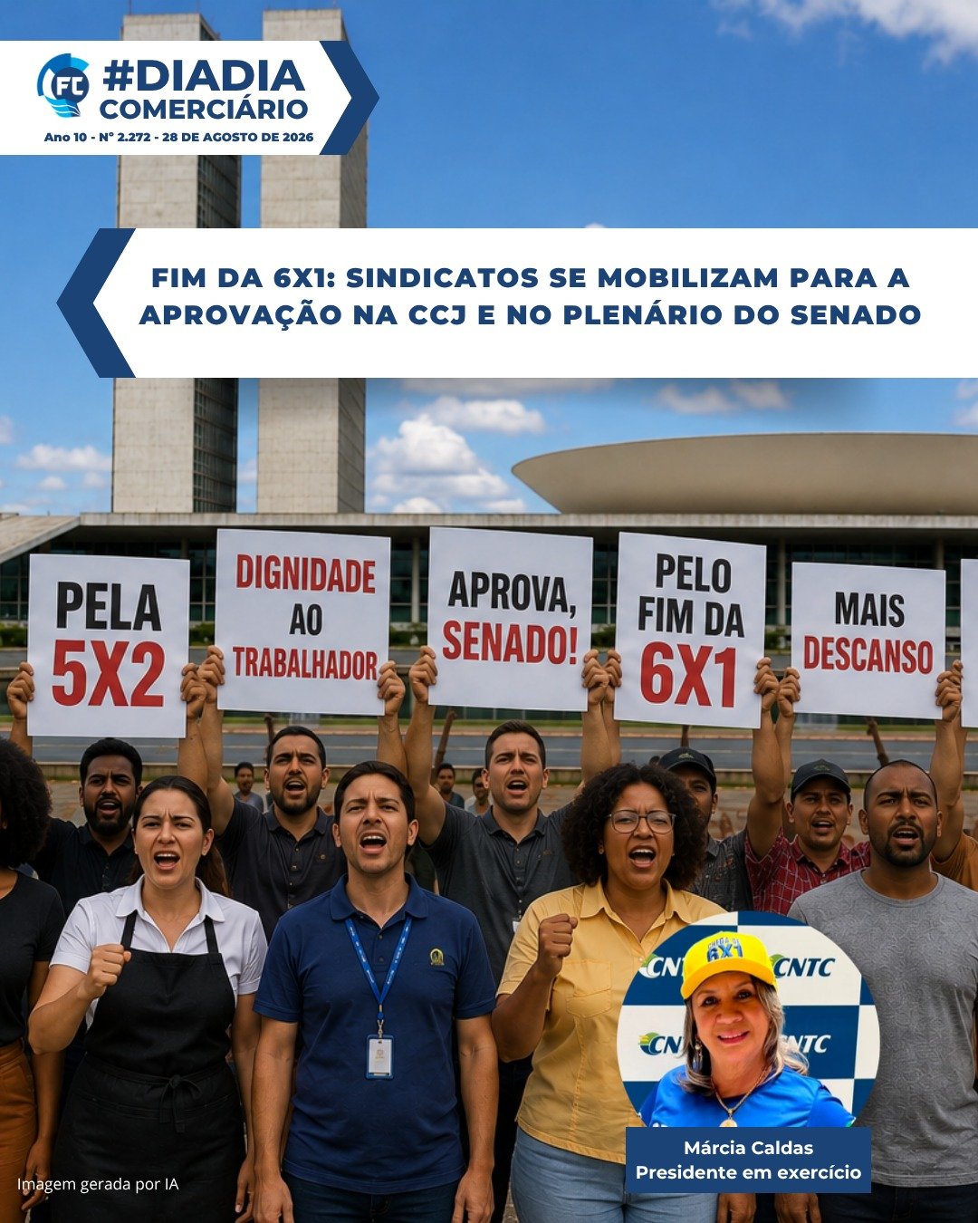 A proposta que elimina a 6x1 avança no Senado.