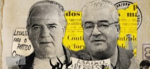 Homenagem a Marcelo Gato e Nelson Fabiano, figuras importantes na resistência à ditadura militar, em Santos.