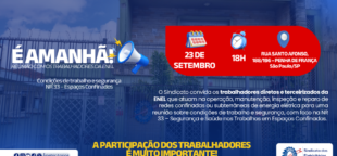 Eletricitários debatem segurança no trabalho na Enel