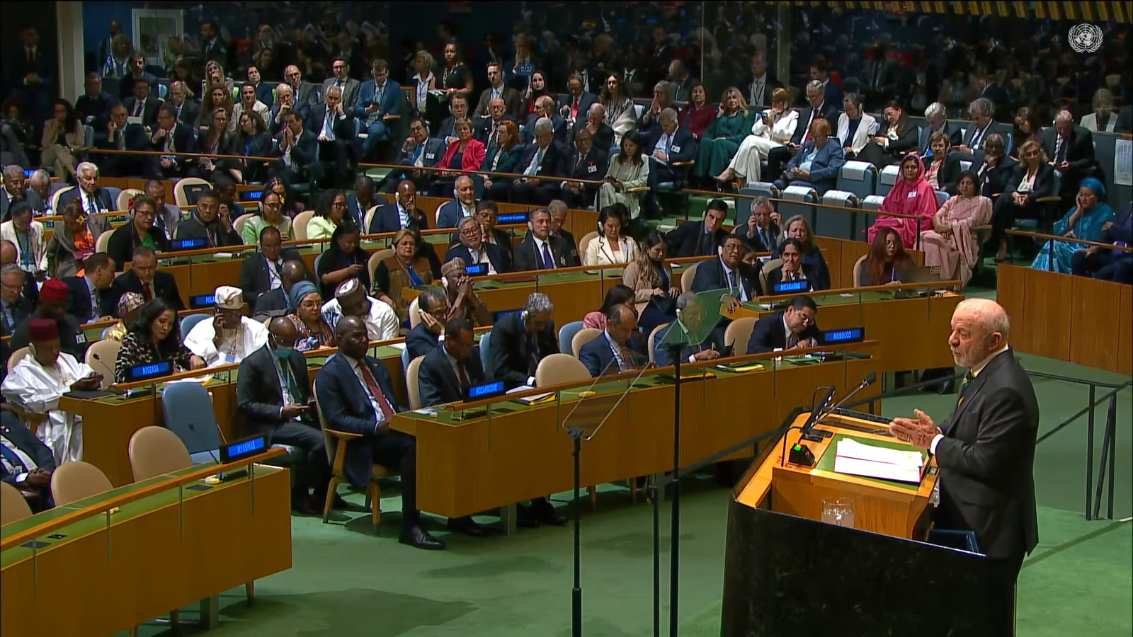 Luiz Inácio Lula da Silva discursa na abertura da Assembleia Geral da ONU 