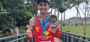 Dirigente sindical conquista troféu em corrida de 5 km