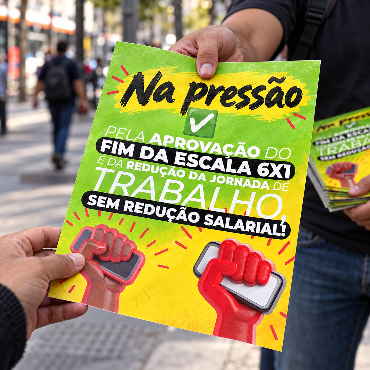 Plataforma permite cobrar senadores pela aprovação do fim da escala 6×1 e redução da jornada semanal, sem redução dos salários