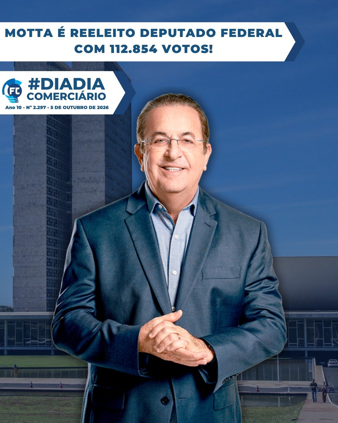 Luiz Carlos Motta reafirma a importância da união política e sindical em seu vídeo de agradecimento pela reeleição.
