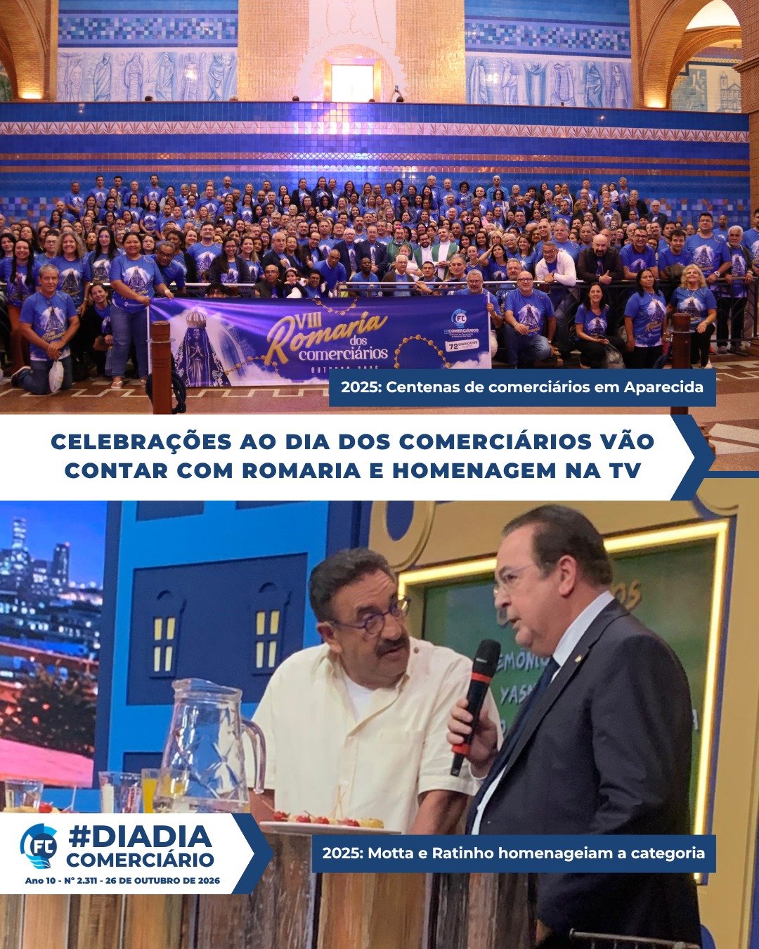 O Dia dos Comerciários e as celebrações programadas em todo o Brasil.